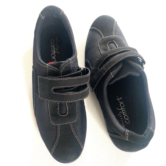 NEW Strictly Comfort Black flat sneaker shoes, Size 7 1/2 - Picture 5 of 10